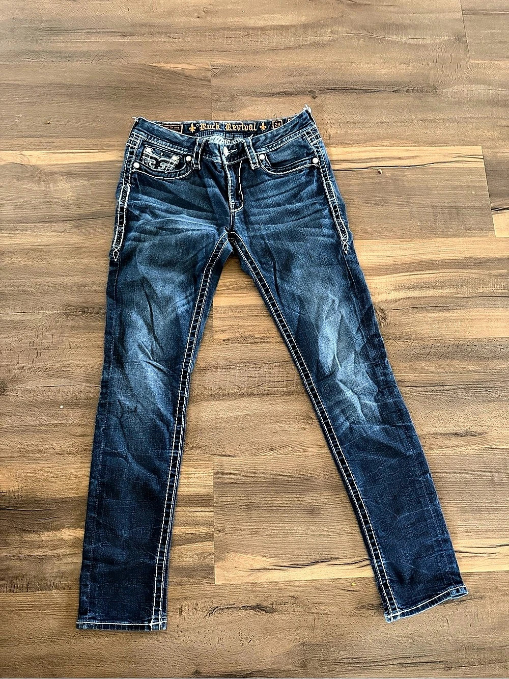 Rock Revival Skinny Jeans in Blue